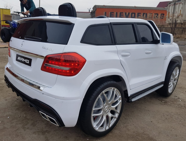 Masinuta electrica Mercedes GLS63 AMG 4x4 12V 180W STANDARD #Alb [3]