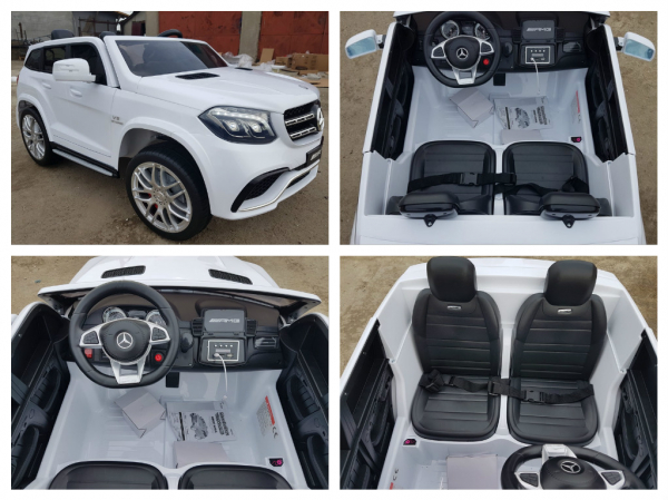 Masinuta electrica Mercedes GLS63 AMG 4x4 12V 180W STANDARD #Alb [12]