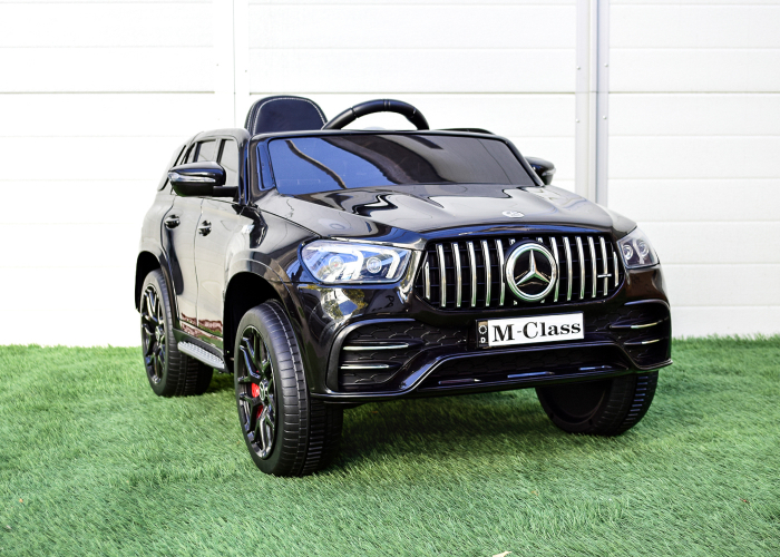 Masinuta electrica Mercedes M-class 4x4 140W 12V, scaun tapitat, culoare Negru [2]