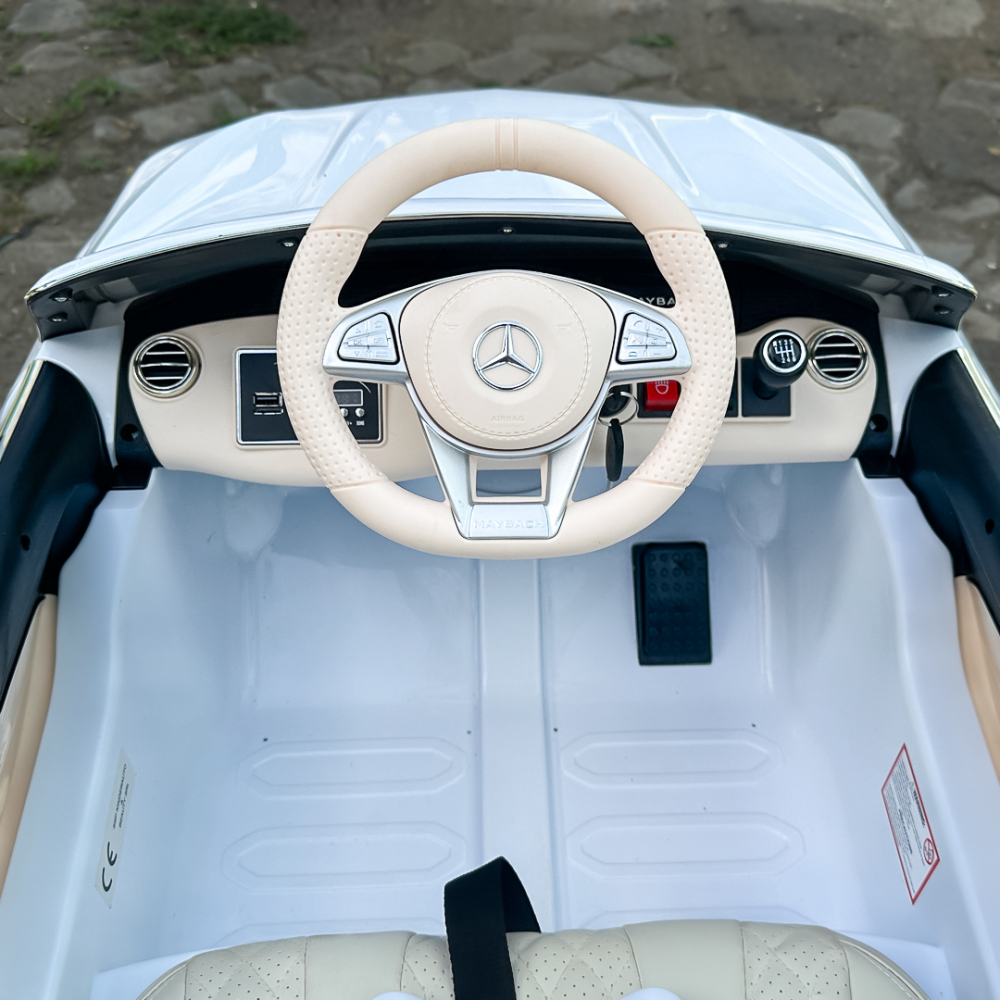 Masinuta electrica Mercedes S650 MAYBACH, 90W, 12V, PREMIUM #Alb [14]