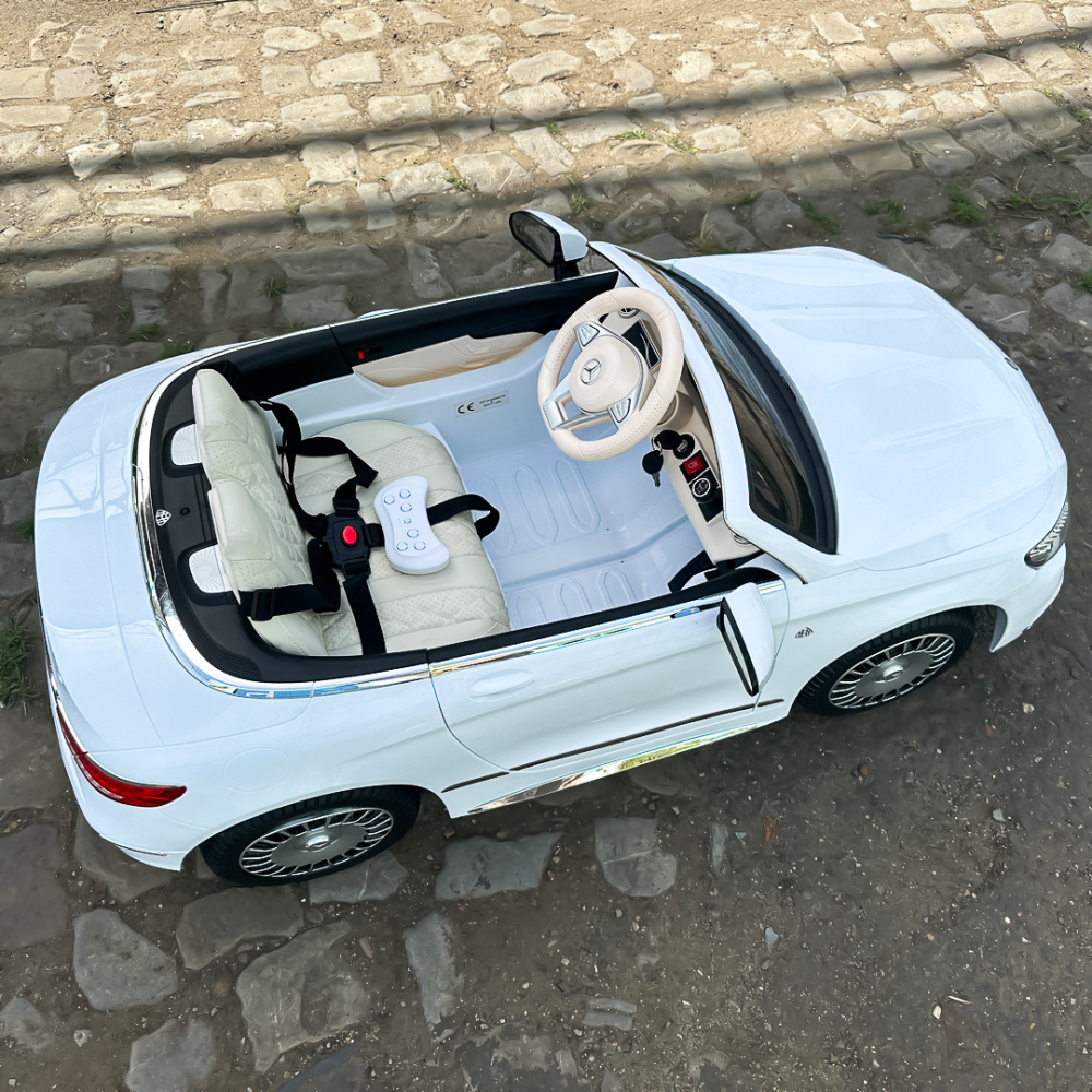 Masinuta electrica Mercedes S650 MAYBACH, 90W, 12V, PREMIUM #Alb [12]