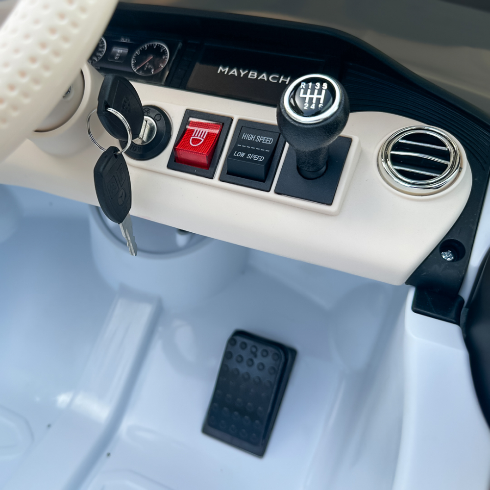 Masinuta electrica Mercedes S650 MAYBACH, 90W, 12V, PREMIUM #Alb [17]