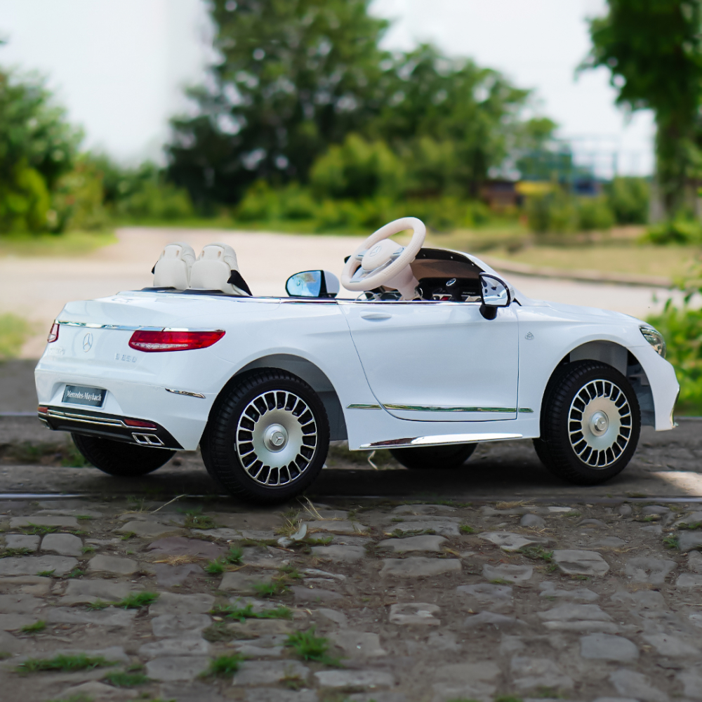 Masinuta electrica Mercedes S650 MAYBACH, 90W, 12V, PREMIUM #Alb [6]