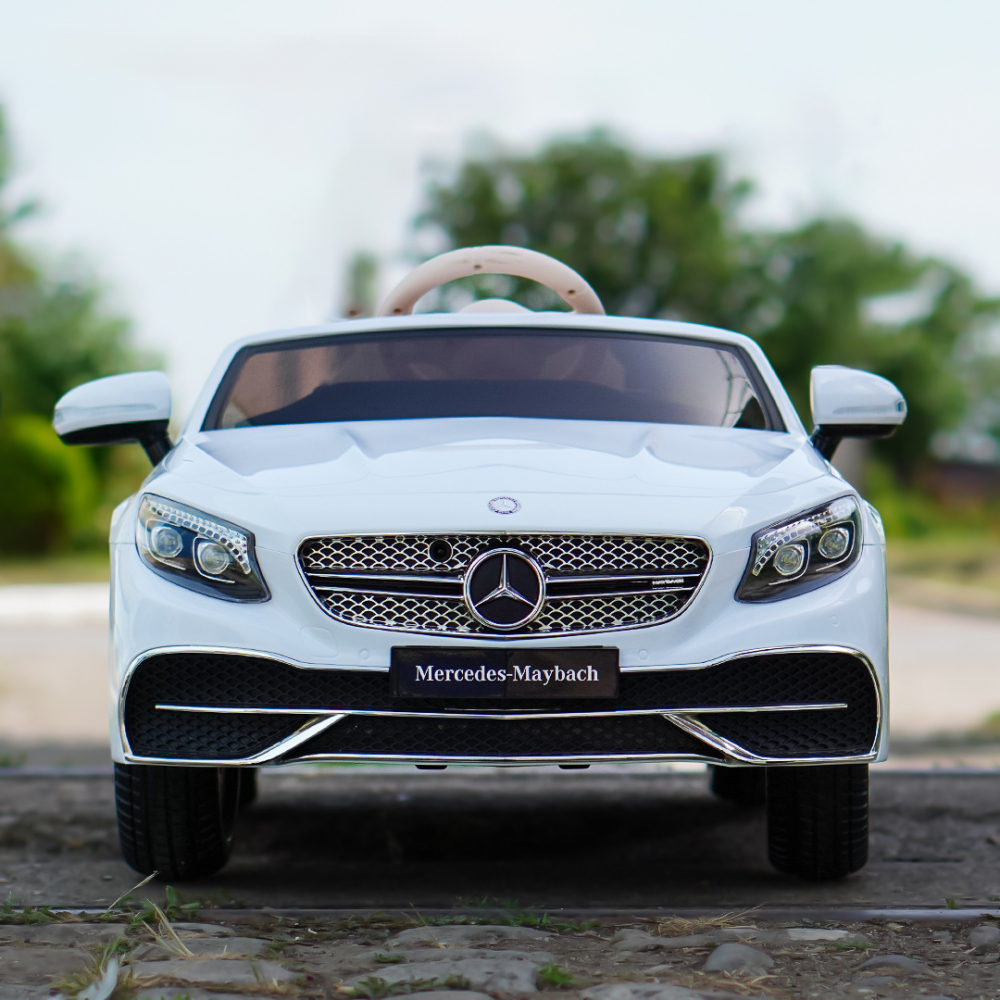Masinuta electrica Mercedes S650 MAYBACH, 90W, 12V, PREMIUM #Alb [3]