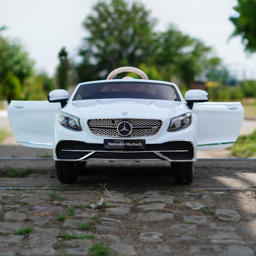 Masinuta electrica Mercedes S650 MAYBACH, 90W, 12V, PREMIUM #Alb [11]