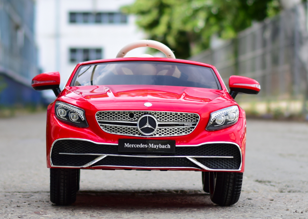 Masinuta electrica pentru copii, Mercedes S650 MAYBACH, putere 90W, baterie 12V, echipare Premium, rosie [3]