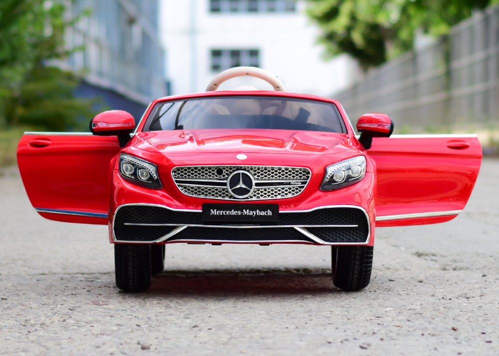 Masinuta electrica pentru copii, Mercedes S650 MAYBACH, putere 90W, baterie 12V, echipare Premium, rosie [5]