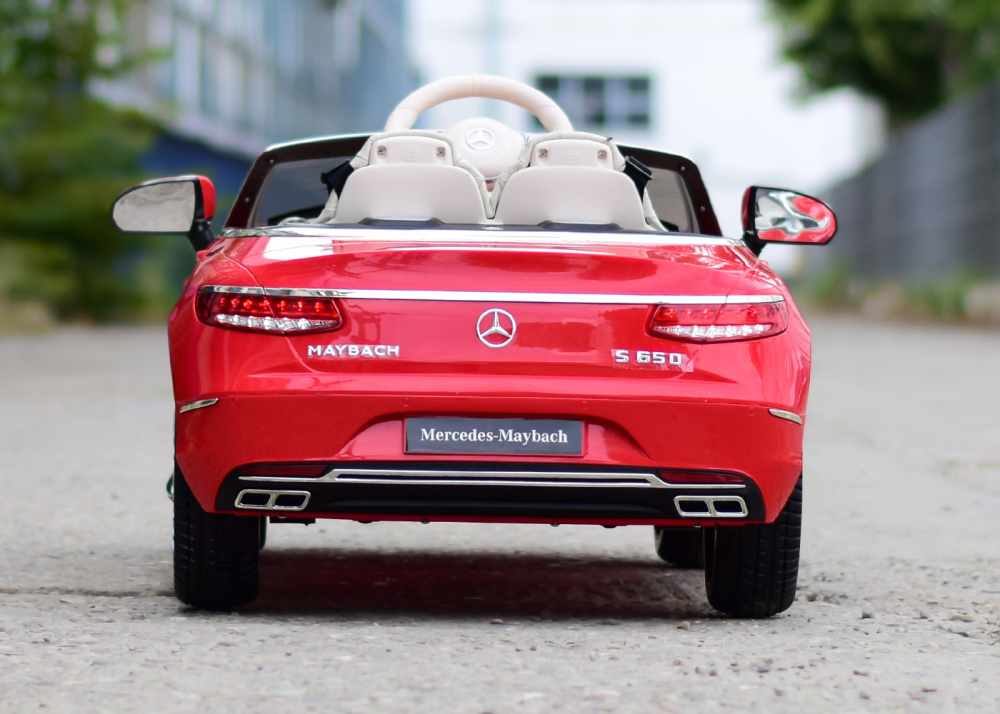 Masinuta electrica pentru copii, Mercedes S650 MAYBACH, putere 90W, baterie 12V, echipare Premium, rosie [8]