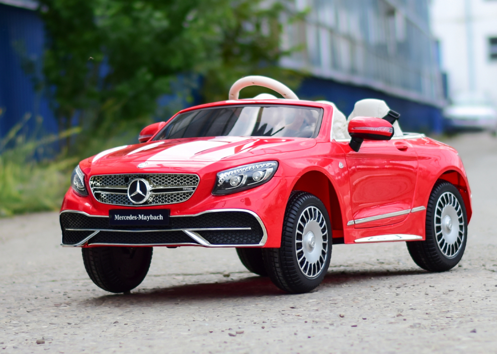 Masinuta electrica pentru copii, Mercedes S650 MAYBACH, putere 90W, baterie 12V, echipare Premium, rosie [4]