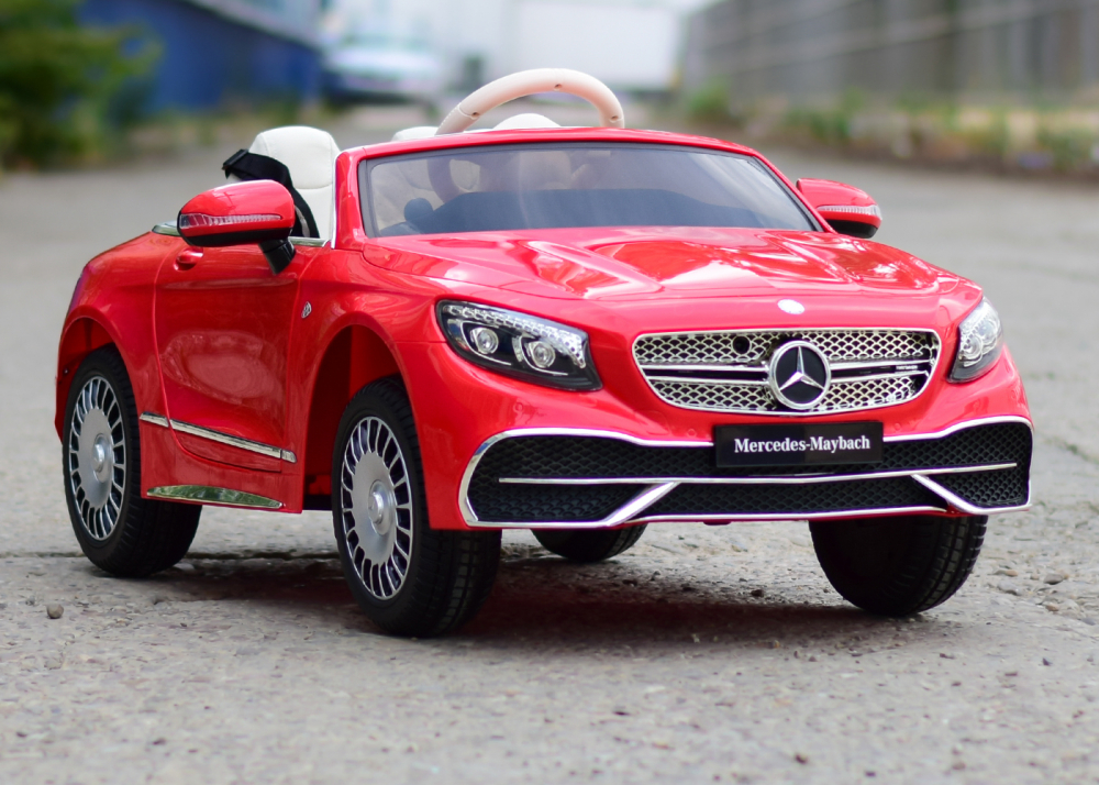 Masinuta electrica pentru copii, Mercedes S650 MAYBACH, putere 90W, baterie 12V, echipare Premium, rosie [2]