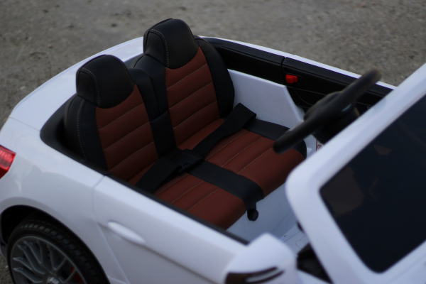 Masinuta electrica Mercedes SL65 AMG CU SCAUN TAPITAT #Alb [6]