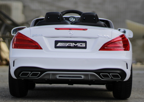 Masinuta electrica Mercedes SL65 AMG CU SCAUN TAPITAT #Alb [14]