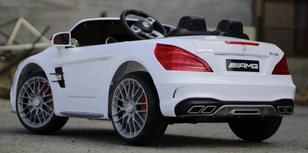 Masinuta electrica Mercedes SL65 AMG CU SCAUN TAPITAT #Alb [15]