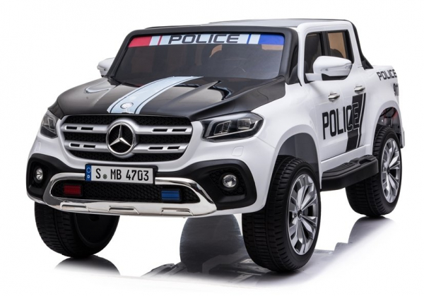 Masinuta electrica Mercedes POLICE X-Class 4x4 PREMIUM #Alb [3]
