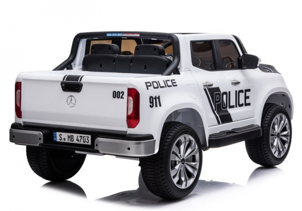 Masinuta electrica Mercedes POLICE X-Class 4x4 PREMIUM #Alb [6]