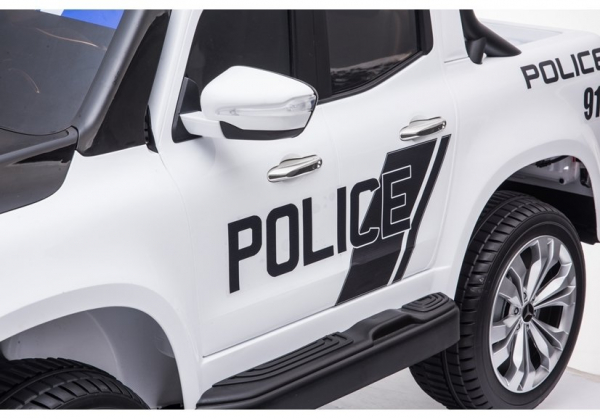 Masinuta electrica Mercedes POLICE X-Class 4x4 PREMIUM #Alb [9]