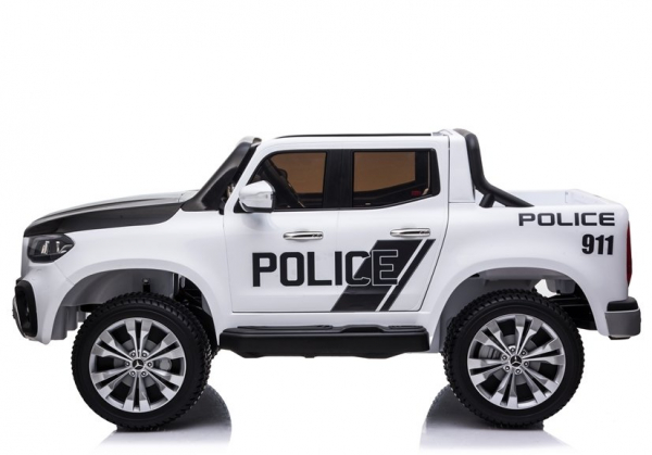 Masinuta electrica Mercedes POLICE X-Class 4x4 PREMIUM #Alb [4]
