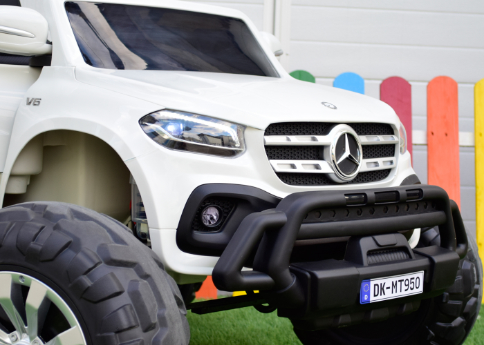 Mercedes X-Class Monster Truck, 4x4, scaun tapitat, roti moi, alb [16]