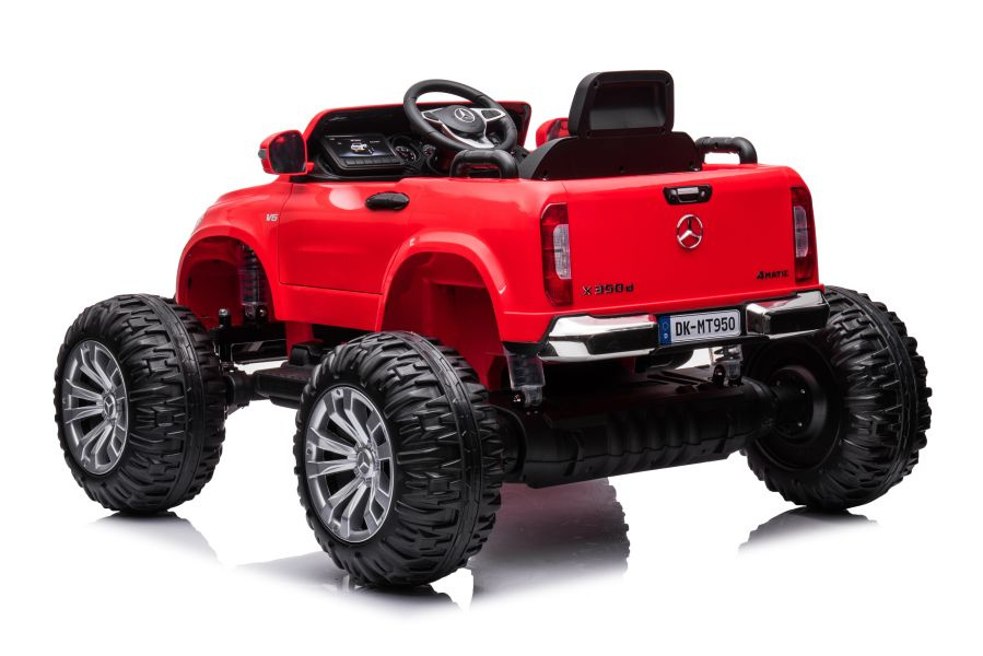 Mercedes X-Class Monster Truck, 4x4, scaun tapitat, roti moi,  rosu [3]