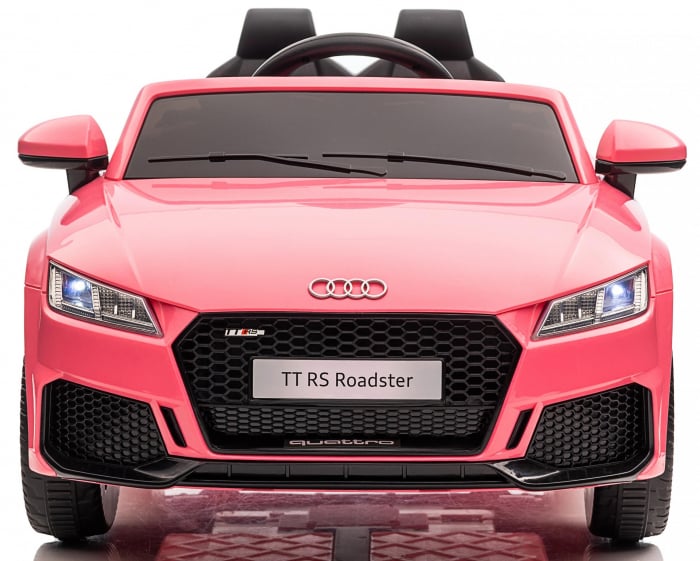 Masinuta electrica Audi TTRS Roadster 70W 12V cu roti moi, scaun tapitat, culoare Roz 12V imagine noua responsabilitatesociala.ro