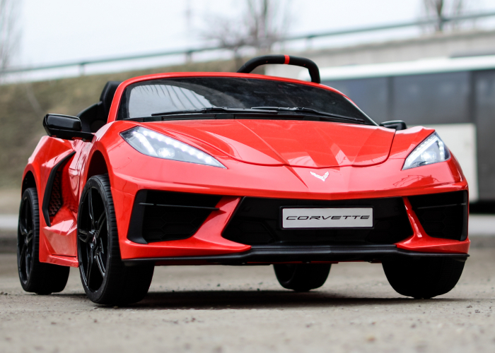 Masinuta electrica pentru 2 copii Corvette C8 90W 12V STANDARD, culoare Rosie [4]