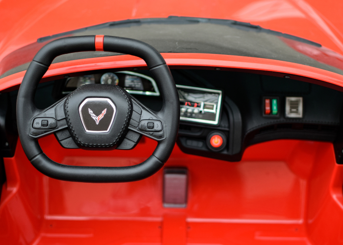 Masinuta electrica pentru 2 copii Corvette C8 90W 12V STANDARD, culoare Rosie [13]