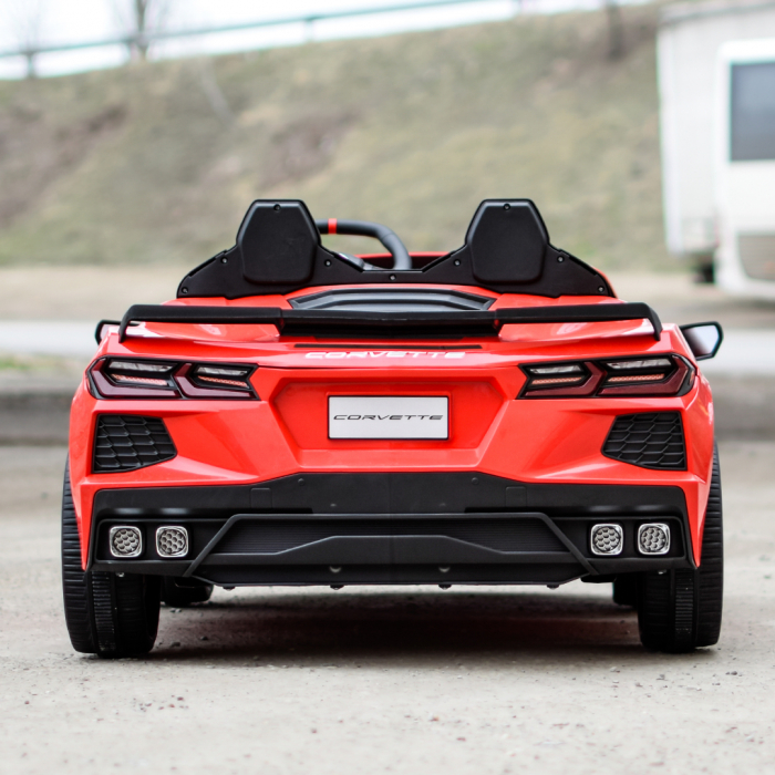 Masinuta electrica pentru 2 copii Corvette C8 90W 12V STANDARD, culoare Rosie [8]