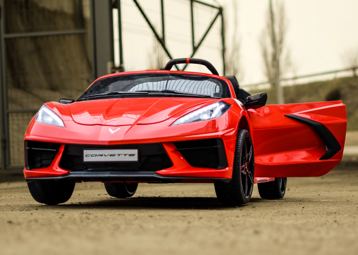 Masinuta electrica pentru 2 copii Corvette C8 90W 12V STANDARD, culoare Rosie [2]