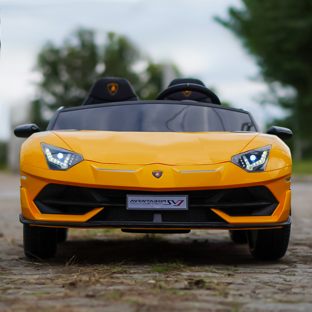 Masinuta electrica pentru 2 copii Lamborghini Aventador Xago 12V 90W Deluxe, Galben [3]