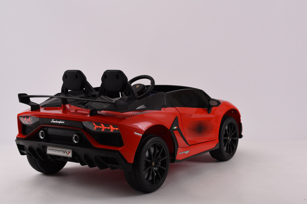 Masinuta electrica pentru 2 copii, Lamborghini Aventador Xago, 12V, 90W, echipare Deluxe, rosie [10]