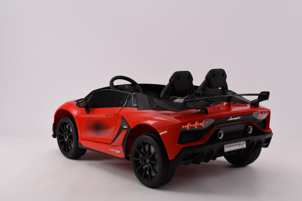 Masinuta electrica pentru 2 copii, Lamborghini Aventador Xago, 12V, 90W, echipare Deluxe, rosie [8]