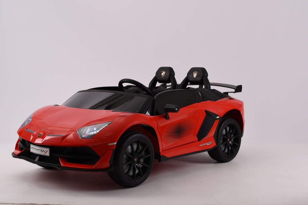 Masinuta electrica pentru 2 copii, Lamborghini Aventador Xago, 12V, 90W, echipare Deluxe, rosie [6]