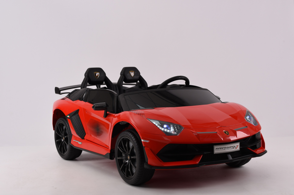 Masinuta electrica pentru 2 copii, Lamborghini Aventador Xago, 12V, 90W, echipare Deluxe, rosie [5]