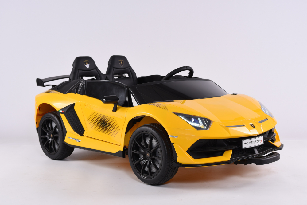 Masinuta electrica pentru 2 copii Lamborghini Aventador Xago 12V 90W Deluxe, Galben [21]