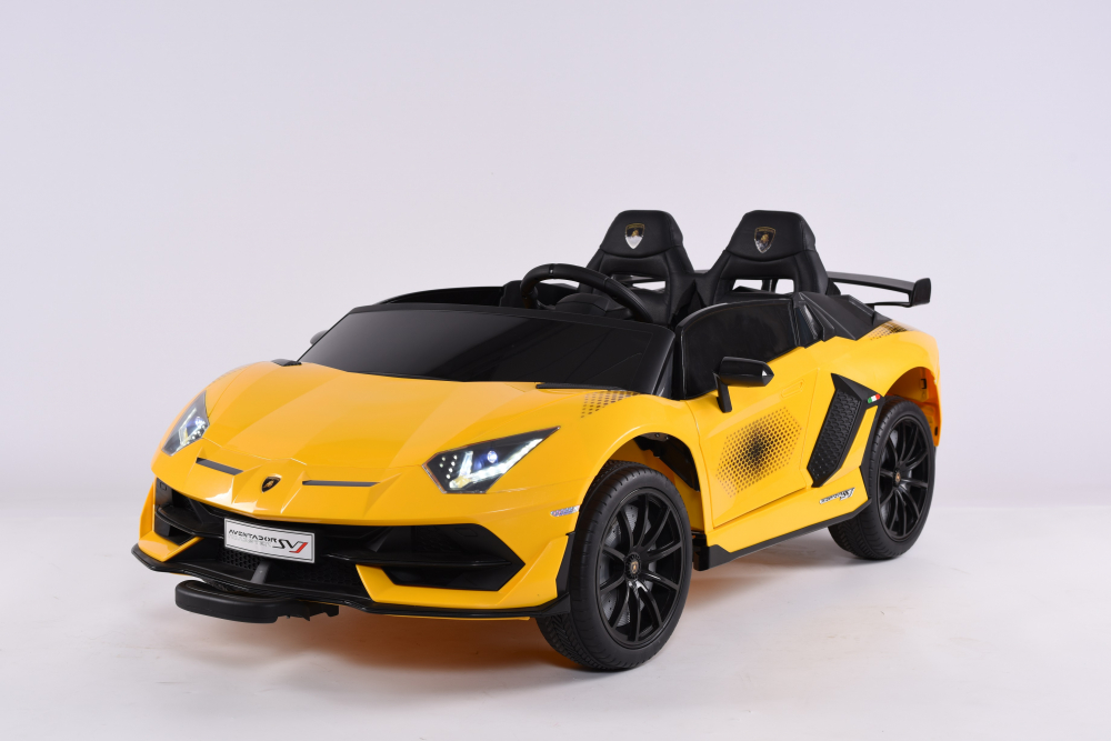 Masinuta electrica pentru 2 copii Lamborghini Aventador Xago 12V 90W Deluxe, Galben [20]