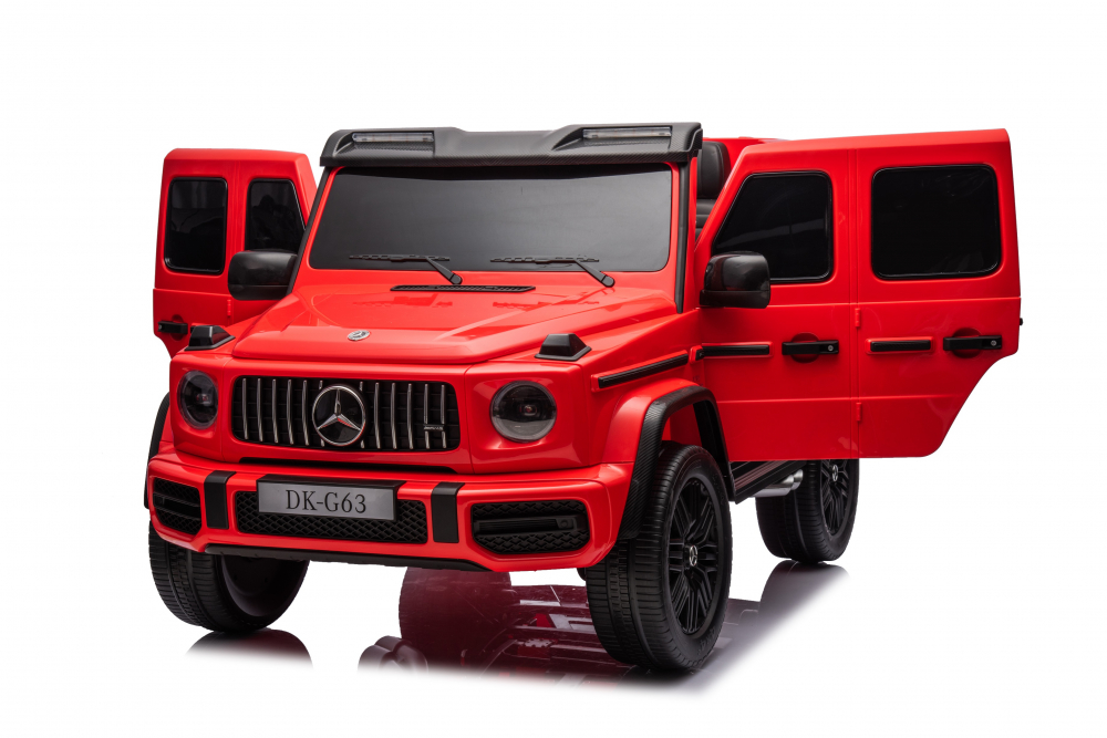 Masinuta electrica pentru 2 copii Mercedes G63, tractiune 4x4, putere 800W, 24V, 14Ah, Mp3 rosie [22]