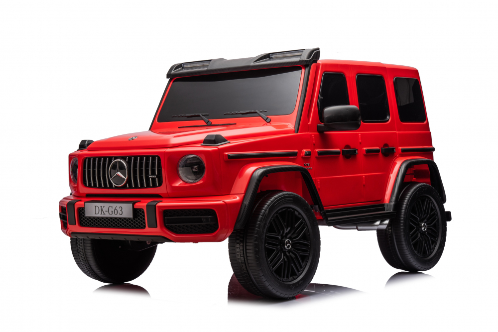 Masinuta electrica pentru 2 copii Mercedes G63, tractiune 4x4, putere 800W, 24V, 14Ah, Mp3 rosie [26]