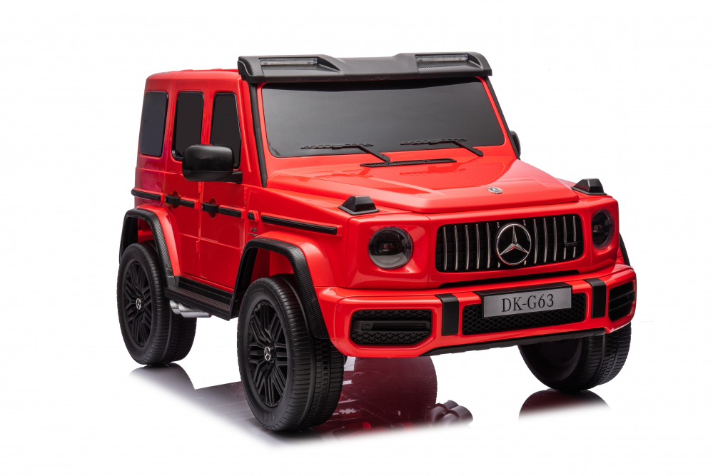 Masinuta electrica pentru 2 copii Mercedes G63, tractiune 4x4, putere 800W, 24V, 14Ah, Mp3 rosie [20]