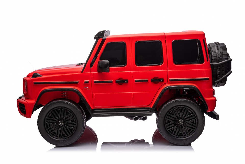 Masinuta electrica pentru 2 copii Mercedes G63, tractiune 4x4, putere 800W, 24V, 14Ah, Mp3 rosie [16]