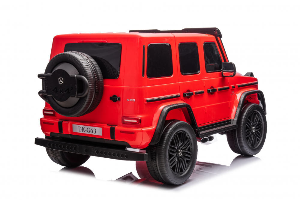 Masinuta electrica pentru 2 copii Mercedes G63, tractiune 4x4, putere 800W, 24V, 14Ah, Mp3 rosie [19]