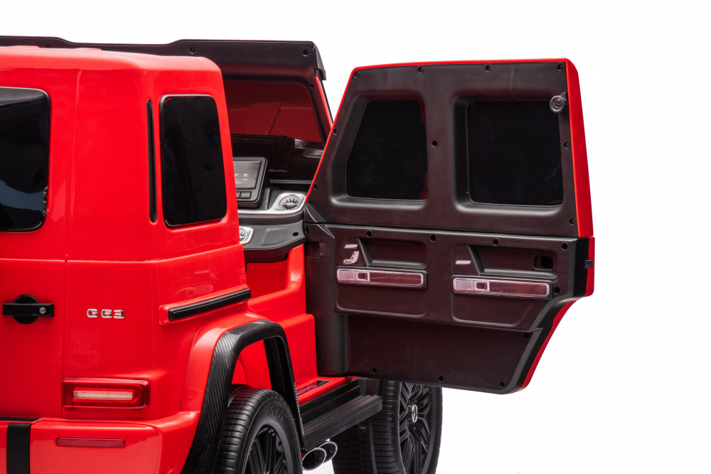Masinuta electrica pentru 2 copii Mercedes G63, tractiune 4x4, putere 800W, 24V, 14Ah, Mp3 rosie [25]