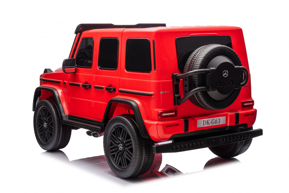 Masinuta electrica pentru 2 copii Mercedes G63, tractiune 4x4, putere 800W, 24V, 14Ah, Mp3 rosie [17]