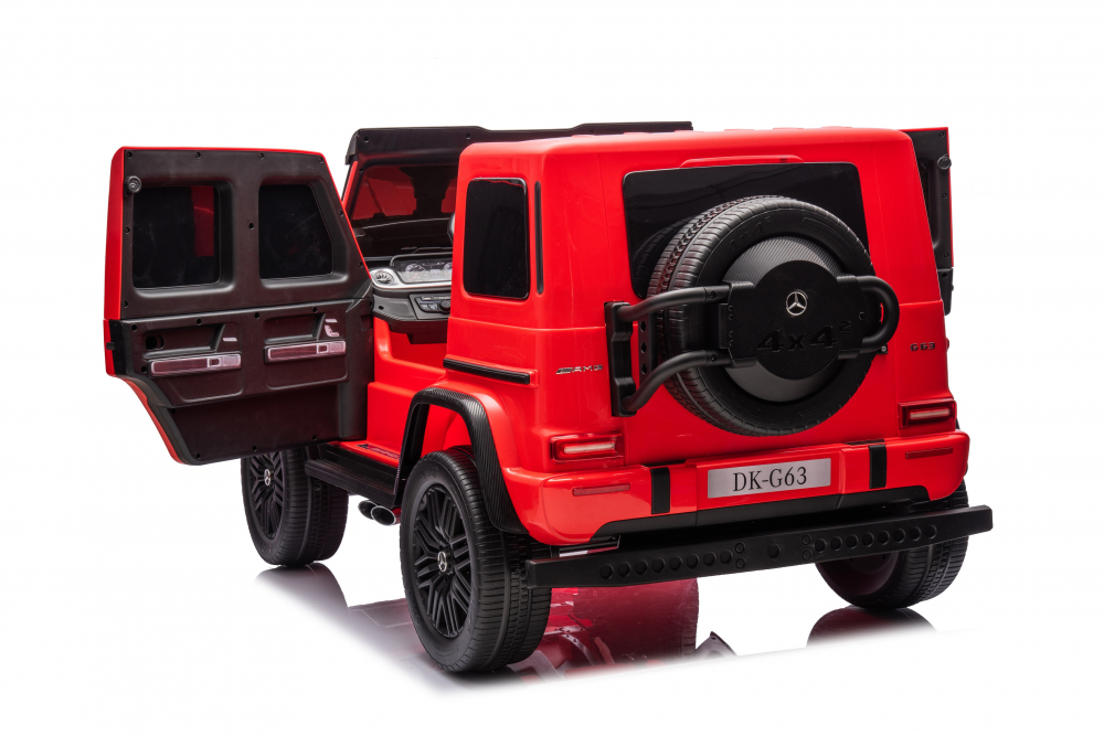 Masinuta electrica pentru 2 copii Mercedes G63, tractiune 4x4, putere 800W, 24V, 14Ah, Mp3 rosie [23]
