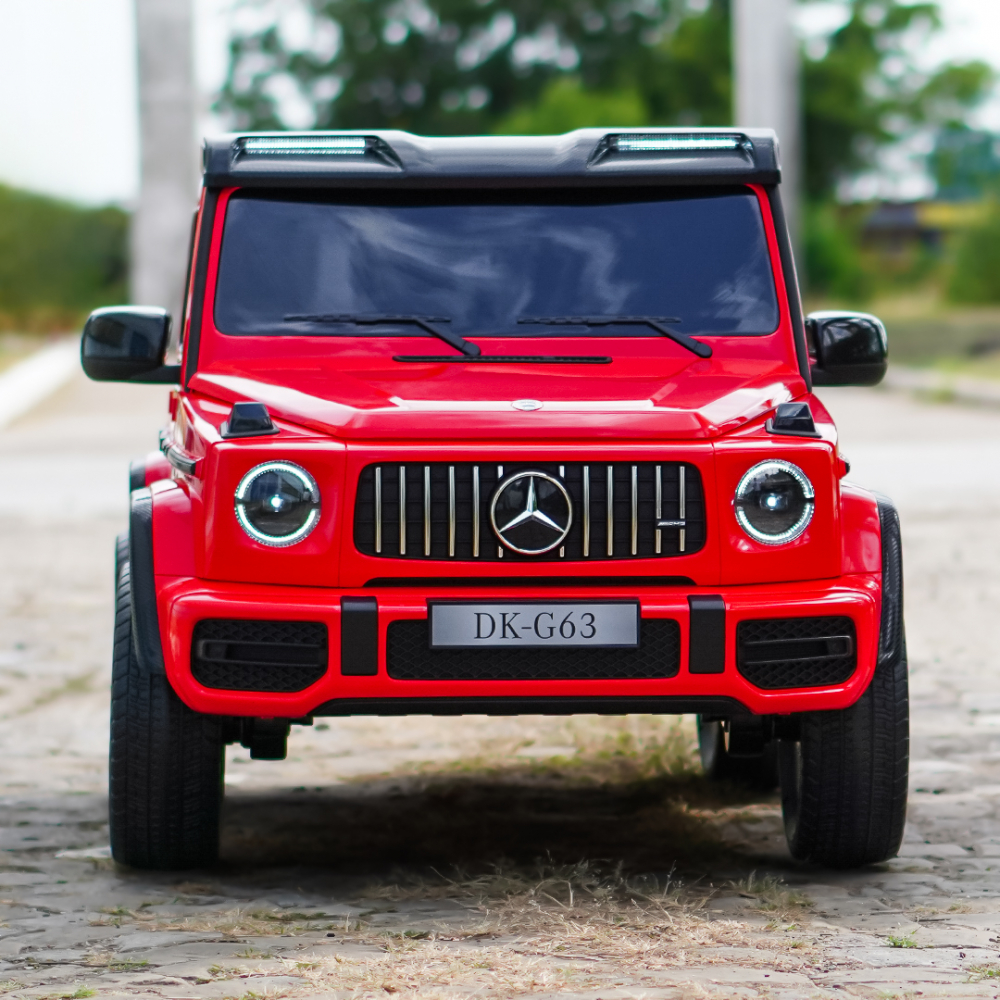 Masinuta electrica pentru 2 copii Mercedes G63, tractiune 4x4, putere 800W, 24V, 14Ah, Mp3 rosie [3]