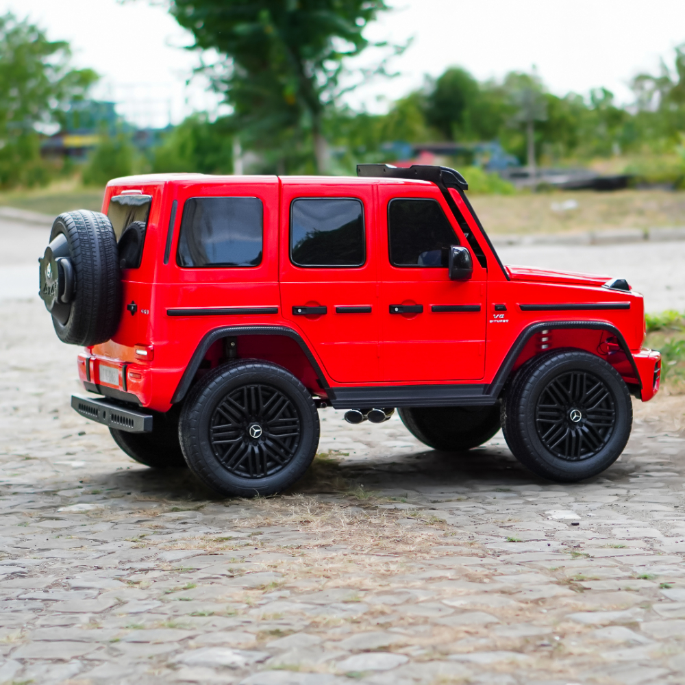 Masinuta electrica pentru 2 copii Mercedes G63, tractiune 4x4, putere 800W, 24V, 14Ah, Mp3 rosie [10]
