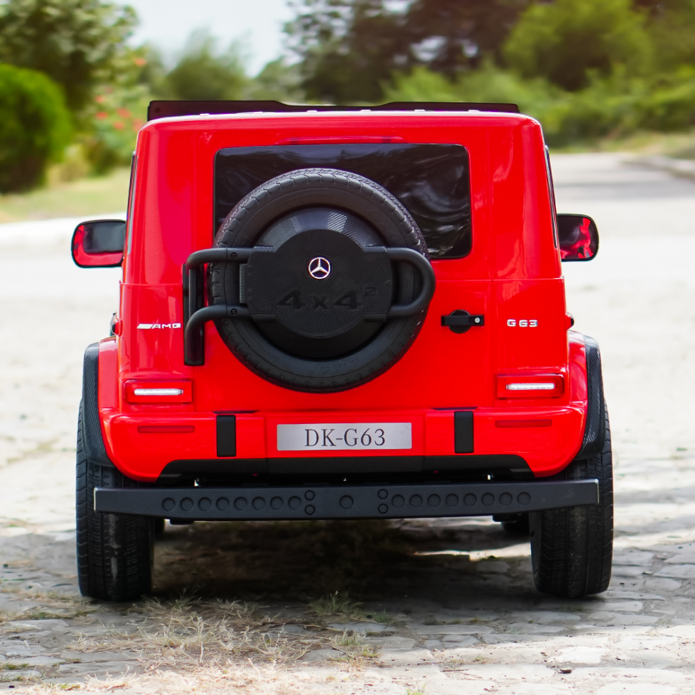 Masinuta electrica pentru 2 copii Mercedes G63, tractiune 4x4, putere 800W, 24V, 14Ah, Mp3 rosie [8]