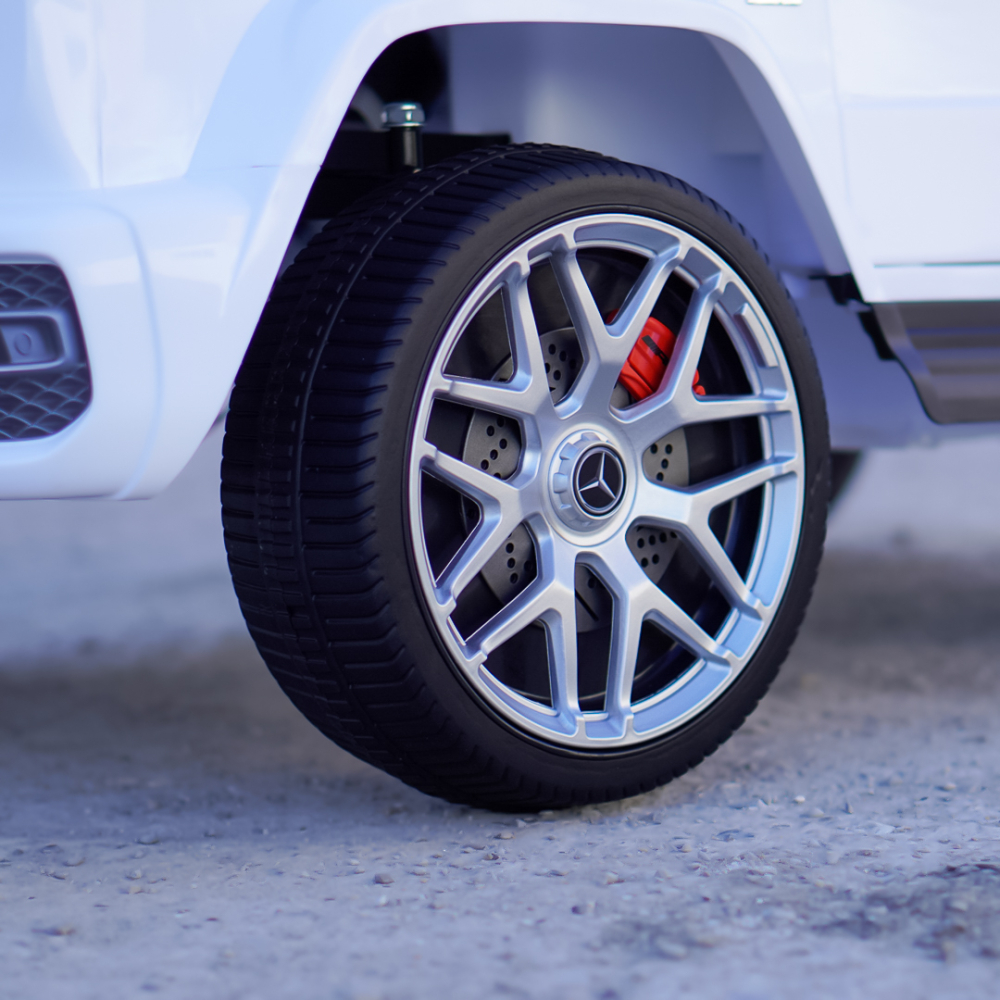 Masinuta electrica pentru 2 copii Mercedes G63 XXL 4x4 180W 12V PREMIUM culoare Alba [13]