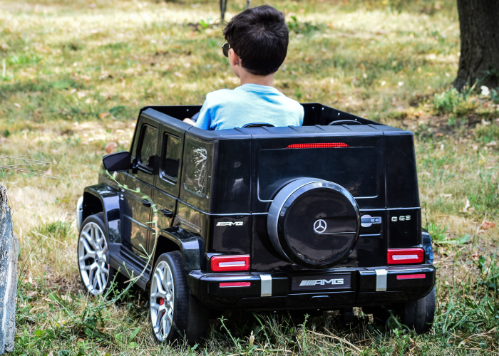 Masinuta electrica pentru 2 copii Mercedes G63 XXL 4x4 180W 12V PREMIUM culoare Neagra [8]