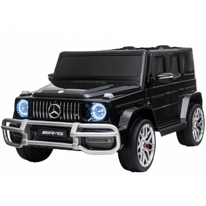  Masinuta electrica pentru 2 copii Mercedes G63 XXL 4x4 180W 12V PREMIUM culoare Neagra 