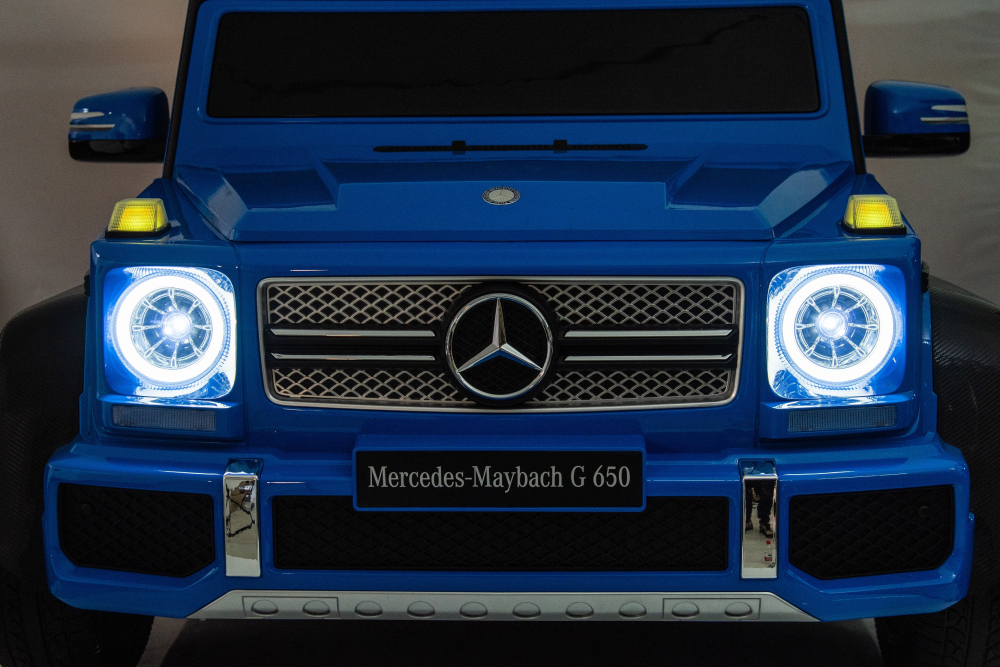 Masinuta electrica copii 5-14 ani, Mercedes G650 Maybach XXL, 24V 14Ah, 2 locuri, roti gonflabile, albastra [18]
